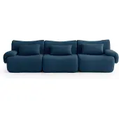 MILY SOFA MILYSOFA SOFATIME 3-Sitzer-Modulsofa, geradlinig, aus feinem Schlingenstoff, tiefblau