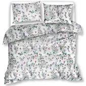 EStilex Bettwäsche 160x200 Baumwollsatin mit Blumenmuster