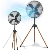 OEM Standventilator, höhenverstellbar, 50 W, 3 Stufen, klappbar, schwarz