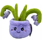 Elefun Plüschblume im Topf Stofftier Lila 23cm