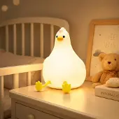 Auxmir Stilllicht Kinder Baby 2000mAh, LED Nachtlicht aus Silikon mit Timer