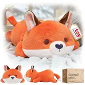 Mewaii Kuscheltier Fuchs Plüschtier 33 cm Kawaii Plüschkissen für Jungen und Mädchen