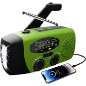 PLAXSOON Solar Radio Kurbelradio Notfall AM/FM,LED lampe USB Handyladefunktion Tragbares