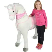 Pink Papaya Spielpferd zum Reiten - Stehpferd GIANT LUNA 125 cm