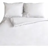 Andropol Satin Bettwäsche Einfarbig Weiß 160x200