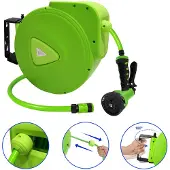 TANYEAR Schlauchaufroller 30m Automatik Schlauchtrommel Garten Wasserschlauch
