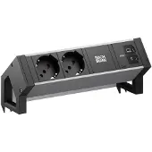 Bachmann BM0022118 DESK2 ALU BLACK 2xP40 1xUSB C/C 65W 0,2m