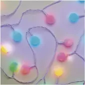 Dripio LED-Lichterkette Cherry, 4 m, 40 bunte Kugeln, Timer, IP44
