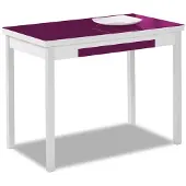 Dripio Ausziehbarer Glastisch, Aubergine, 100x60 cm, bis 150 cm