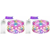 Dripio Lichterkette Koperdraad bunt 1 m 10 LEDs Batterie 2er-Set