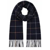Profuomo Schal Lammwolle Karo Navy