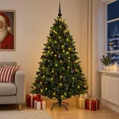 Syfax Künstlicher Weihnachtsbaum mit Kugel 240 cm 300 LEDs