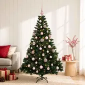 Syfax Künstlicher Weihnachtsbaum mit Kugel 120 cm 150 LEDs