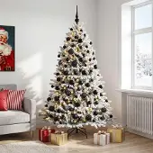 Syfax Künstlicher Weihnachtsbaum mit Weihnachtskugel 180 cm 300 LEDs