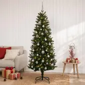 Syfax Künstlicher Weihnachtsbaum mit Kugel 120 cm 150 LEDs