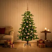 Syfax Künstlicher Weihnachtsbaum mit Kugel 150 cm 150 LEDs