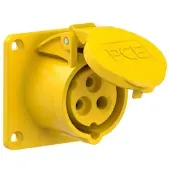 Pce 313-4 CEE-Anbausteckdose gerade (70x70mm) 16A 3p 4h IP44/IP54 3134
