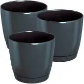 Wellhome Coubi Runder Plastiktopf 10x9.2 Cm 3 Einheiten