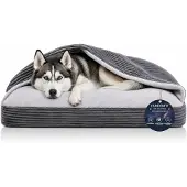 TRIBECCO Orthopädisches Hundebett Höhlenbett Gelenkschonend L 90x70 cm Graphit