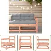 The Living Store Garten-Ecksofa Massivholz Douglasie