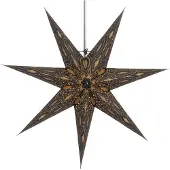 Dripio Papierstern 60 cm, faltbar, schwarz-gold, Fensterdeko