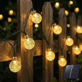 Dripio Solar-Lichterkette 40 LEDs warmweiß, 6 m, IP65, Timer, 8 Modi