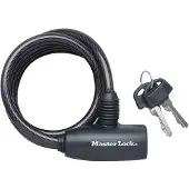 Masterlock Diebstahlschutzkabel mit Schlüssel L1,8 m x 8 mm Durchmesser - schwarz - 8126EURDPRO