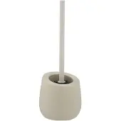 Wenko WC-Garnitur "Badi", beige (beige, grau), H:38cm L:13,5cm Ø:13,5cm, Keramik, Reinigungsbürsten, WC-Garnitur, Keramik