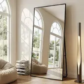 Dripio Standspiegel 210x109 cm, rechteckig, schwarz, freistehend oder hängend