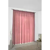 Wirth Vorhang "Sunday, nach Maß, 1 Stück, Kräuselband, halbtransparent", rot, B:142cm H:385cm, Jacquard, Baumwolle, Polyester, Gardinen, Vorhang, nach Maß