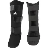Adidas Kampfsport Schienbeinschoner PERFORMANCE "Textile Shin Instep Guard black/white" Gr. XL, schwarz, Protektoren, XL, Kampfsport Schienbeinschoner