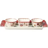 Villeroy & Boch Dipschale "Toys Delight Dip Set 4tlg. 26x12x5cm" 4 aus Porzellan Premium Porzellan