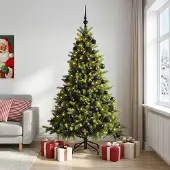 Syfax Künstlicher Weihnachtsbaum mit Weihnachtskugel 240 cm 300 LEDs