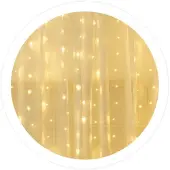 Dripio LED-Vorhang 2 x 2 m, warmes Licht, 1671 LEDs