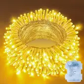 Dripio LED-Lichterkette 10 m, 100 warmweiße LEDs, batteriebetrieben, IP44