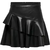 ONLY Lederimitatrock "ONLEMMA FAUX LEATHE FRILL SKIRT NOOS OTW"