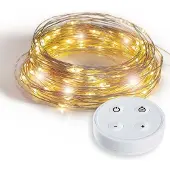 Dripio LED-Lichterkette 20 m, 200 LEDs, warmweiß, dimmbar, Timer, USB