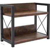 OEM Küchenregal Organizer, Robustes MDF & Eisen, Platzsparendes Design, Braun