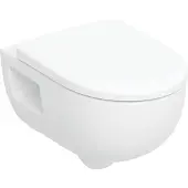 Geberit Renova Set, Wand-WC, Tiefspüler, teilgeschlossenes Keramikdesign, TurboFlush, mit WC-Sitz, 1 Stk.