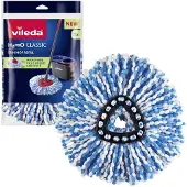 Vileda Wischbezug "H2Pro Spinmop Ersatzbezug", blau (weiß, blau), T:5cm Ø:22cm, gewirkt, Mikrofaser, Putztücher, Wischbezug, Ersatz-Wischkopf für das H2PRO Spin Mop System