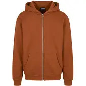 Urban Classics Fluffy Zip Hoody rustred XXL