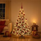 Syfax Künstlicher Weihnachtsbaum mit Kugel 120 cm 150 LEDs