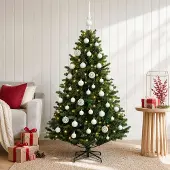 Syfax Künstlicher Weihnachtsbaum mit Kugel 120 cm 150 LEDs