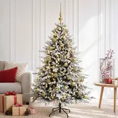 Syfax Künstlicher Weihnachtsbaum mit Weihnachtskugel 120 cm 150 LEDs