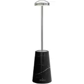 Villeroy & Boch Siena LED-Akkuleuchte-Chrom/Marmor schwarz-mit LED (2200K/3000K)