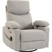 HOMCOM Elektrischer Relaxsessel mit Dreh- und Schaukelfunktion, Massage