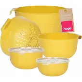 Höga Küchenschüsseln Set mit Deckel und Sieb 7-teilig