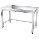 GOLDINOX Arbeitstisch aus Edelstahl, 1600 x 500 mm, mit verstärkter Konstruktion –
