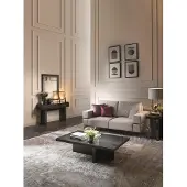 AEA Wohnzimmer Set 5 tlg (Sofa 3 Sitzer+Konsole+ Spiegel+Beistelltisch+Couchtisch)