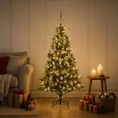 Syfax Künstlicher Weihnachtsbaum mit Kugel 150 cm 150 LEDs